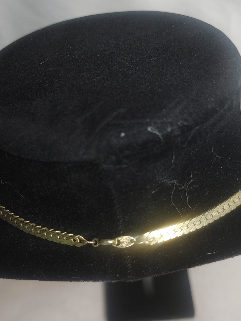 Trifari Gold-Tone Vintage 80s Braided Chain Necklace 15" - Picture 3 of 8